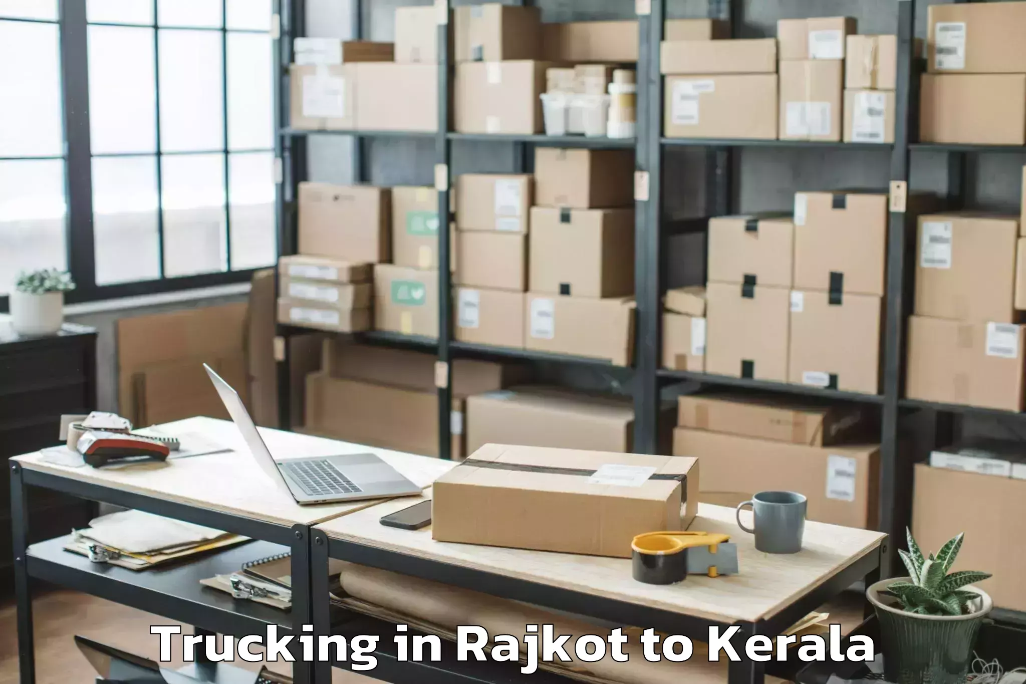 Affordable Rajkot to Thenhipalam Trucking